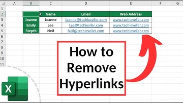 How to Remove Hyperlinks in Excel