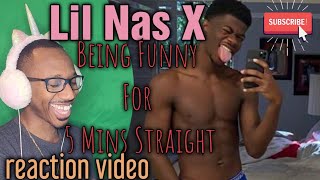 The King of Trolls! Lil Nas X Being Funny for 5 Minutes Straight REACTION video