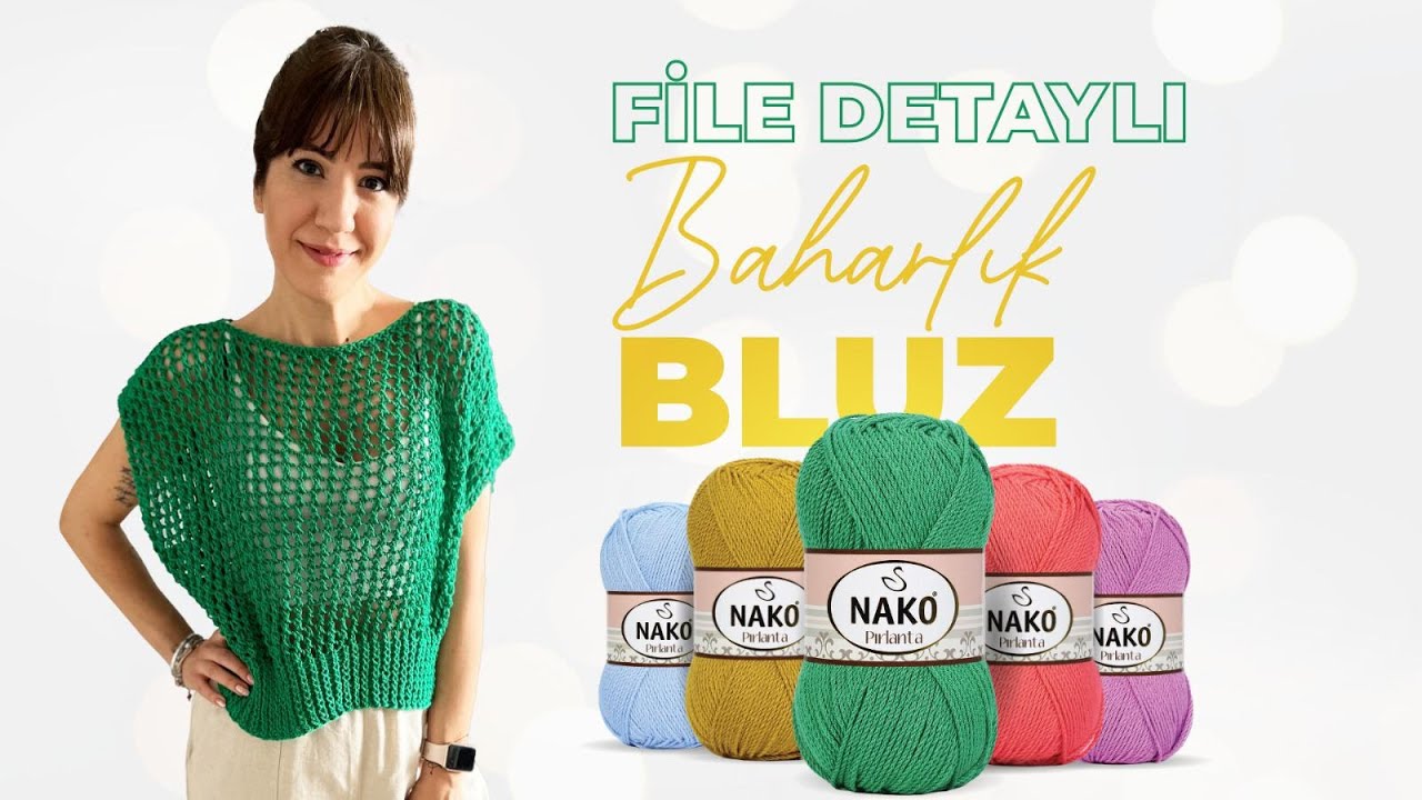 File Detaylı Baharlık Bluz