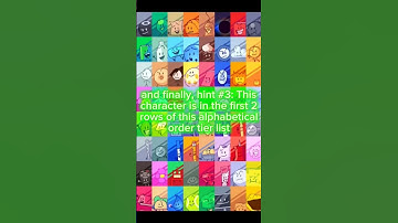 Guess the BFDI character in 3 hints! Part 55 #bfdi #series