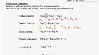 Omega 4 Notes Log Functions 1 of 5