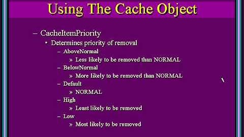 68 Using Cache Object