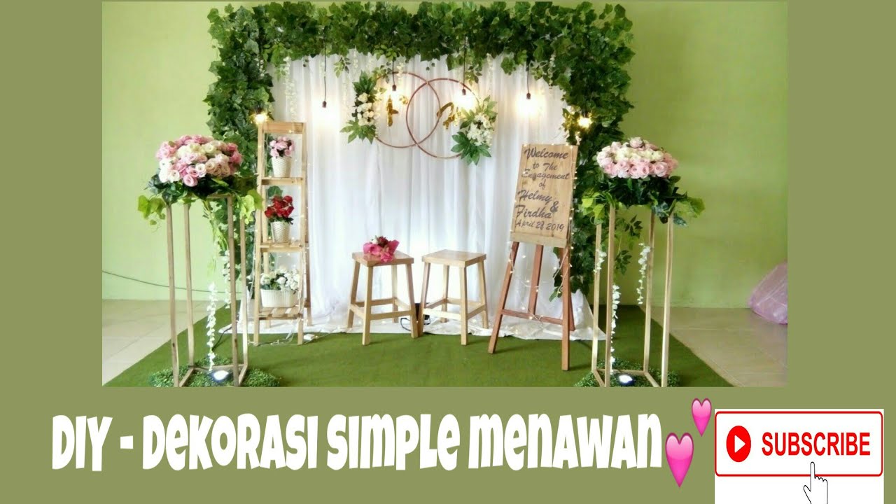 DIY Cara membuat dekorasi lamaran  simpel menawan YouTube