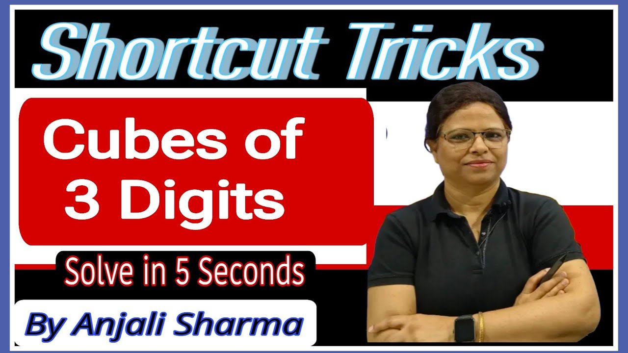 🔥 Cube निकालने की Shortcut Trick | Vedic Maths | By Anjali Sharma #vedicmaths #ssc #cgl #mathstricks