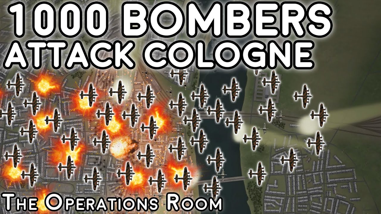 1000 Bombers Attack Cologne - Operation Millennium 1942 - Animated