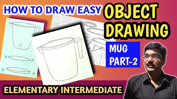 How to draw easy Object Drawing (MUG) for Elementary Intermediate and school students.