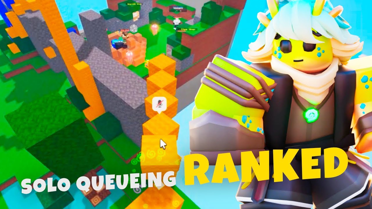SOLO QUEUEING RANKED in ROBLOX BEDWARS - YouTube