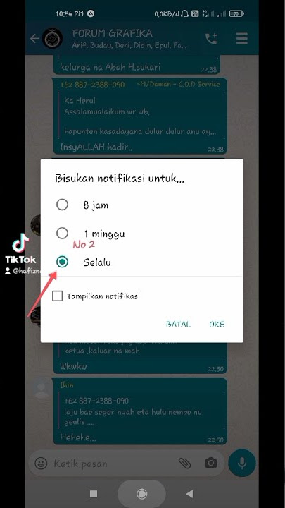 Cara sederhana menonaktifkan nada dering atau notifikasi Wa Group.