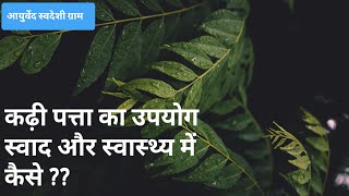 कढ़ी पत्ते का उपयोग स्वाद बढ़ाने एवं स्वास्थ्य में कैसे करें ??