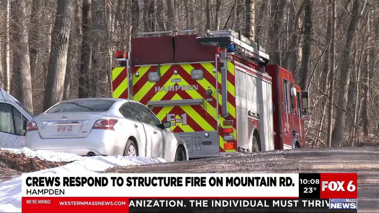 Crews respond to structure fire in Hampden - YouTube