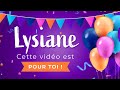 Joyeux anniversaire lysiane 