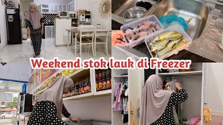 Weekend waktunya Rapikan lemari pakaian dan stok lauk di freezer