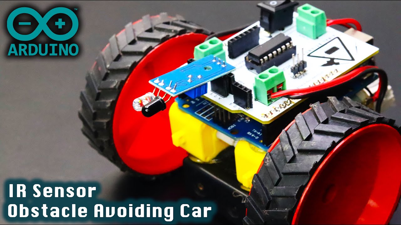 Arduino IR Sensor Obstacle Avoiding Sensor L293D Robo Shield - YouTube