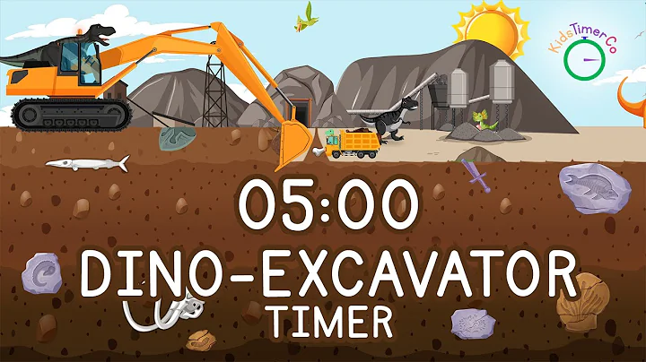 5 Minute Dinosaur Excavator Adventure! Visual Timer for Kids