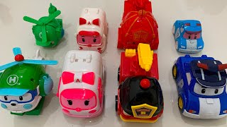 Robot Transformer Car 4 Characters  Robocar Poli to form combine Roi, Poli, Amber, Heli Mainan Toys