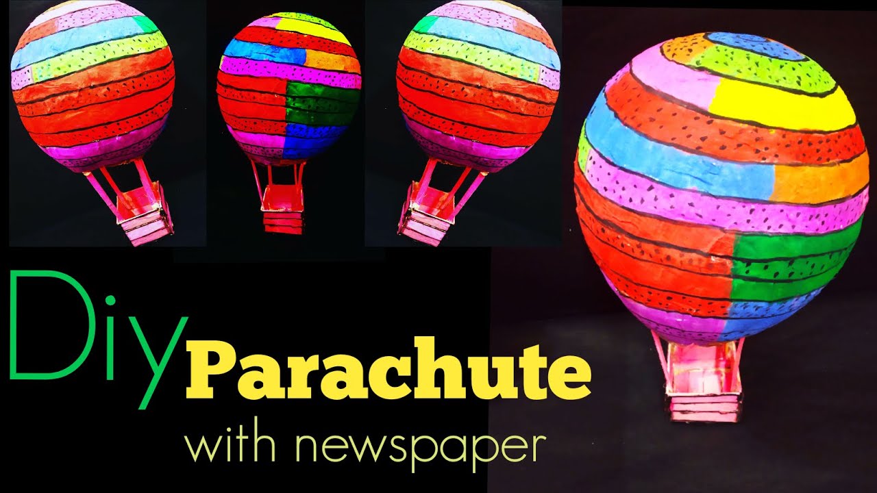 How to make paper parachute at home/parachute make easy