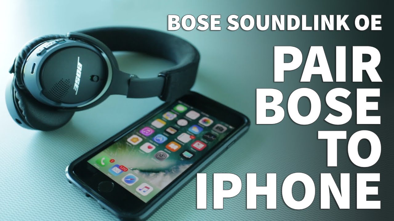 Væve skyskraber Meningsfuld How to Pair Bose Soundlink OE Bluetooth Headphones to iPhone – Bose Over  Ear Headphones - YouTube