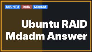 Ubuntu: Raid 6 mdadm creation error