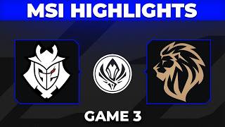 G2 vs LYON Game 3 Highlights | MSI 2026 Bracket Stage | G2 Esports vs LYON