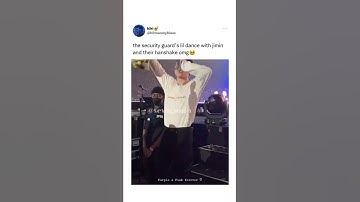 The security guard lil dance with jimin #jimin #bts #shorts