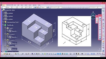Isometric View_2 OR Design a part using Sketcher,Part Design, Assembly Design, Product functional.