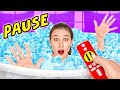 EXTREME PAUSE CHALLENGE FOR 24 HOURS Little Sister Controls Me Funny Situations By 123GO SCHOOL