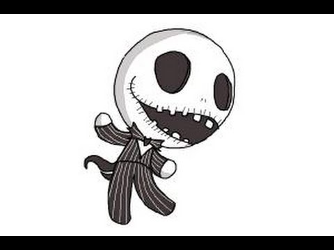 How to draw Chibi Jack Skellington - YouTube