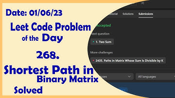 1091 || Shortest Path in Binary Matrix III || C++ || Leetcode Daily Challenge