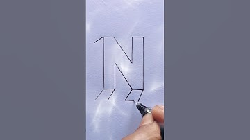 3d drawing / N letter #3d #N#drawing #shortvideo #ytshorts
