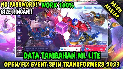 Data Fix Event Draw Transformers 2023 Terbaru Patch AllStar | Data Tambahan ml lite