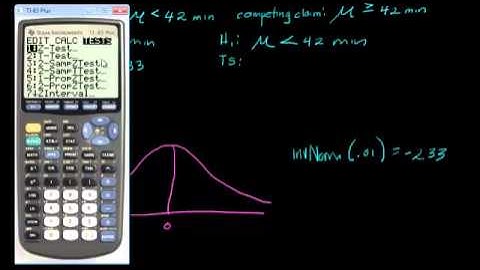 Hypothesis Tests-Mean, Sigma Known, Ex 2.mp4