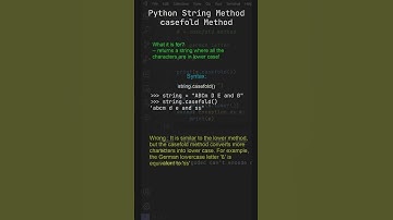 casefold Method - String Methods Python