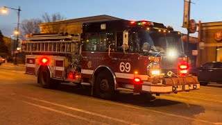 Chicago fire department Engine 69 responding