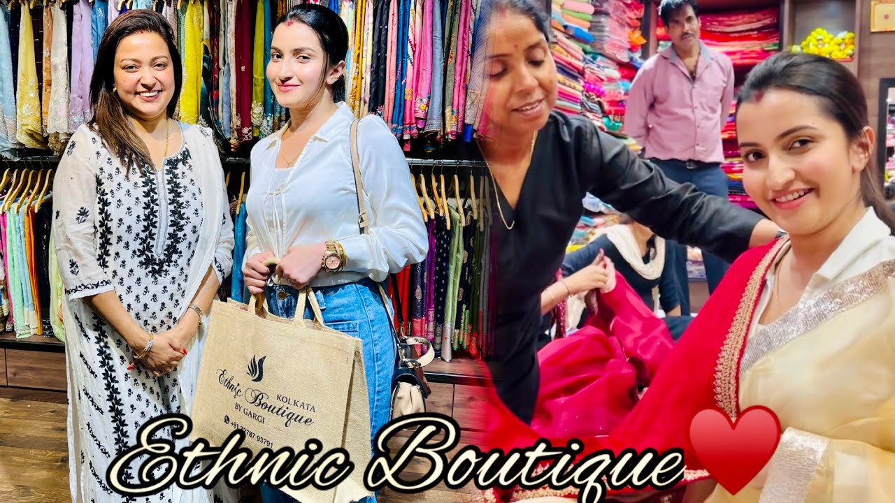 Ethnic Boutique theke Ahiri Saree kinlo Guinea er Rice Ceremony er jonno❤️