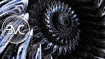 4K Floating Black Gold Fractal Spiral VJ Loop, Live 3D Wallpaper and Screensaver