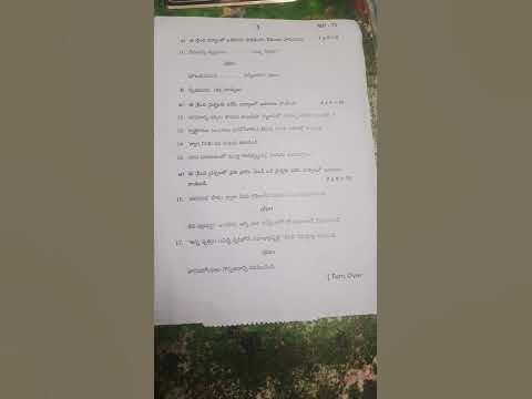 8th class essay 1 exam paper telugu