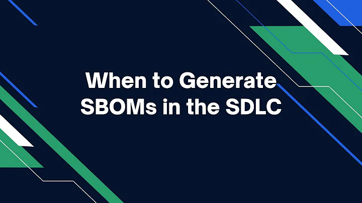 When to Generate SBOMs in the SDLC