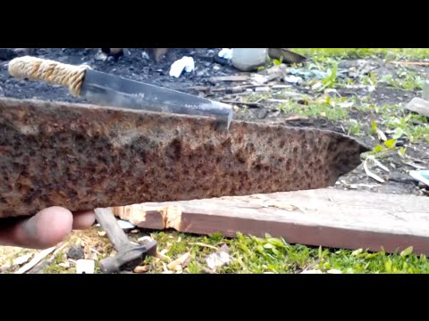 Краш тест ножа из пружины, сталь 60г