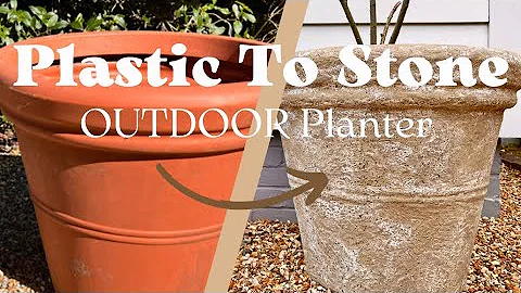 DIY STONE LOOK OUTDOOR PLANTERS || DIY Home Decor on a Budget