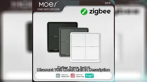 MOES ZigBee Wireless 12 Scene Switch Tuya Smart 4 Gang Push Button Controller Remote Control switch