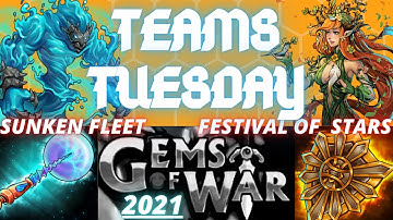 4 TEAMS World Event SCORING | Gems of War Event Guide | Sunken Fleet & Festival of Stars NOx3
