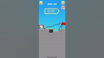 Draw bridge puzzle game level 1211 #gaming #drawing #Shorts