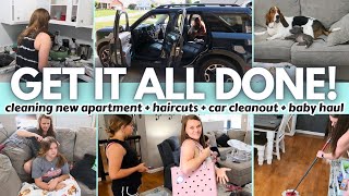 ULTIMATE GET IT ALL DONE MOTIVATION | CLEANING NEW APARTMENT + HAIRCUTS + CAR CLEANOUT + BABY HAUL
