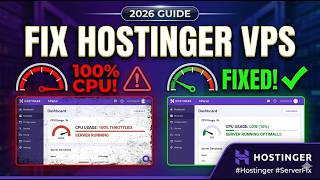 How to Fix 100% CPU Usage on Hostinger VPS 2026 Guide & Stop Resource Limits! #Hostinger #ServerFix