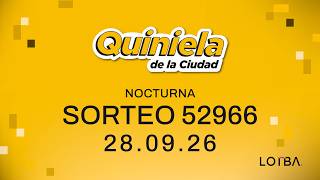 QUINIELA NOCTURNA - Sorteo N°52966 - Resultados 28/09/2026