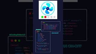 📌FAN ON-OFF Using HTML, CSS, JS💨  | SOURCE CODE IN COMMENT |