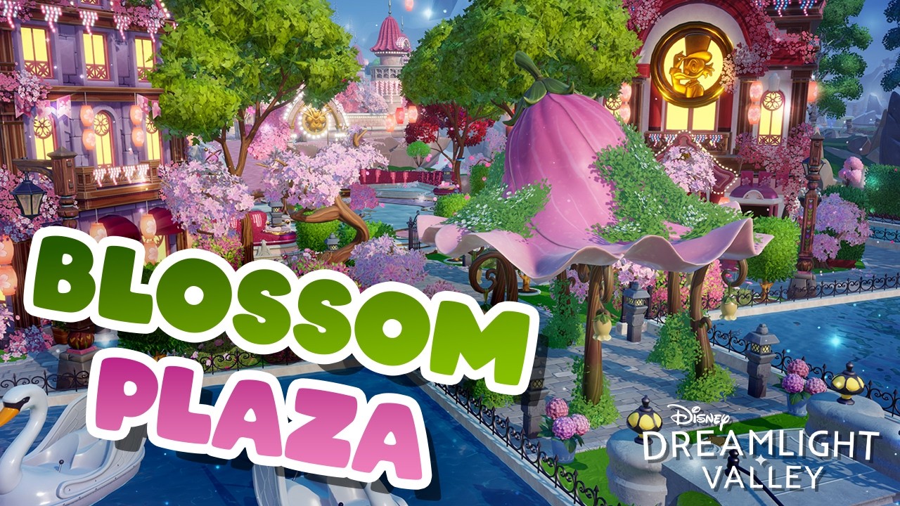 Decorating My Cherry Blossom Plaza (Relaxing Springtime Valley Longplay) | Disney Dreamlight Valley