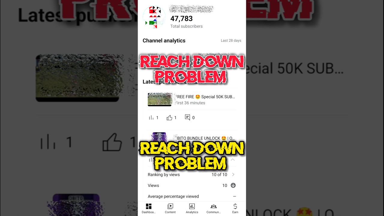 YouTube Channel Reach Down Problem 🥺 