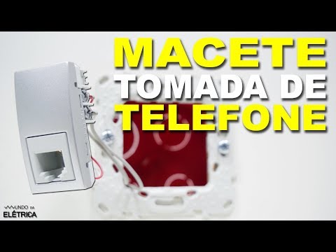 TOMADA DE TELEFONE RJ11, macete e instalação