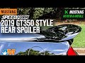 2015-2021 Mustang SpeedForm 2019 GT350 Style Rear Spoiler; Shadow Black Review &amp; Install